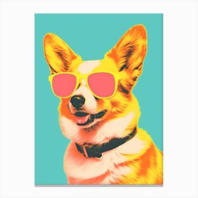 Corgi In Sunglasses 3 Canvas Print