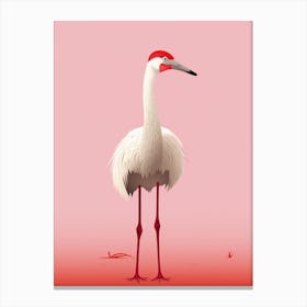 Minimalist Ostrich 1 Illustration Canvas Print