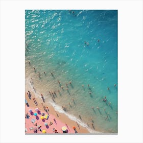 Aerial Shot Of Beach Summer Photography Canvas Print