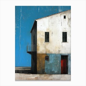 House On A Hill, Italy Canvas Print