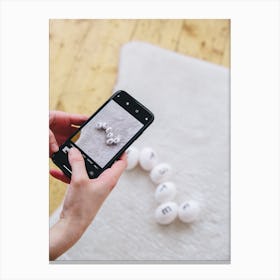 Photo Of A Woman Taking A Photo Canvas Print