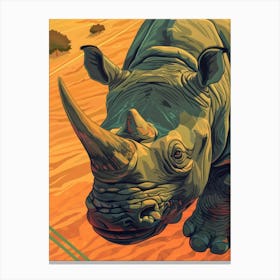 Rhinoceros 10 Canvas Print