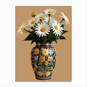 Daisies In A Vase 4 Canvas Print