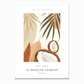 Coconut Le Marche Fermier Poster 3 Canvas Print