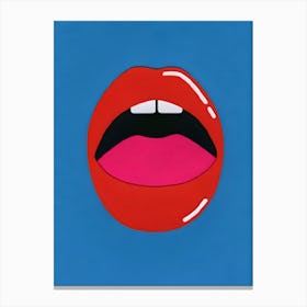 Lips Art Canvas Print