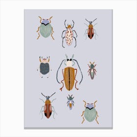 Bugs Blue Canvas Print