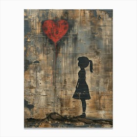 Girl With A Red Balloon Canvas Print