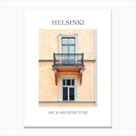 Helsinki Travel And Architecture Poster 4 Canvas Print