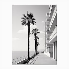 Limassol, Cyprus, Black And White Photography 4 Canvas Print
