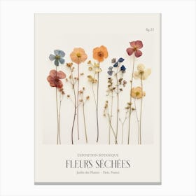 Fleurs Sechees, Dried Flowers Exhibition Poster 23 Canvas Print