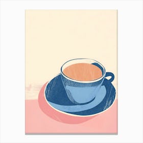 Illustration Of A Cup Of Tea Canvas Print