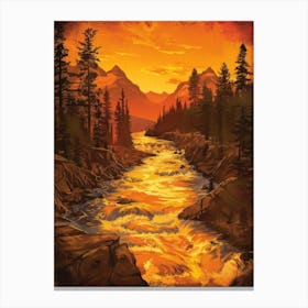 Sunset In The Mountains 74 Canvas Print