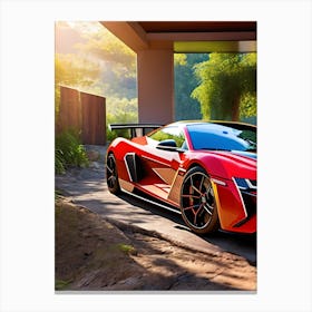 Red Sports Car Canvas Print