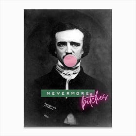 Edgar Allan Poe Bubblegum Canvas Print
