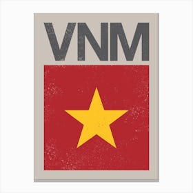 Vietnam Flag Canvas Print