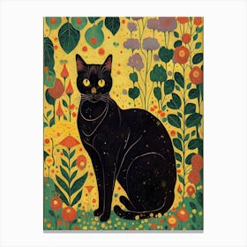 Cat In The Garden Canvas Print