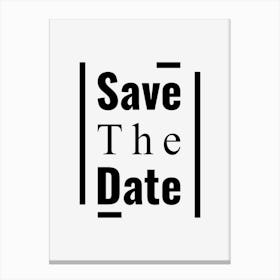 Save The Date Canvas Print
