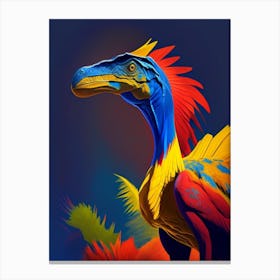 Eoraptor Primary Colours Dinosaur Canvas Print