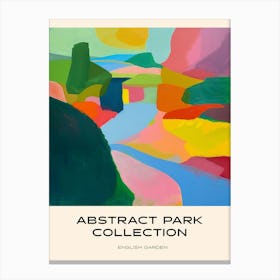 Abstract Park Collection Poster English Garden Munich Germany 1 Canvas Print