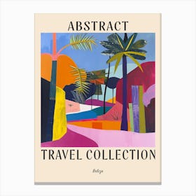 Abstract Travel Collection Poster Belize 2 Canvas Print