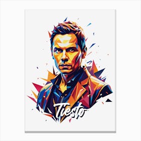 Tiesto 03 Portrait Music Icon WPAP Pop Art Style Canvas Print