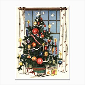 Decorated Christmas Tree Canvas Print