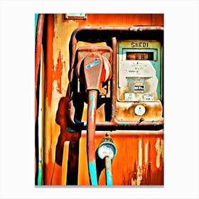 Rusty Petrol Pump 1 Canvas Print