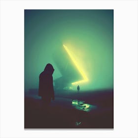 Together Alone in Deep Fog | The Art of Solitude Canvas Print