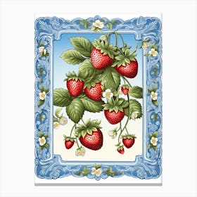Strawberries Illustration 3 Canvas Print
