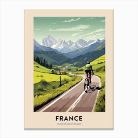 Tour De Mont Blanc France 9 Vintage Cycling Travel Poster Canvas Print
