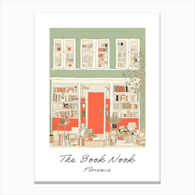 Florence The Book Nook Pastel Colours 1 Poster Canvas Print