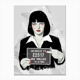 Mia Wallace Pulp Fiction Painting Canvas Print