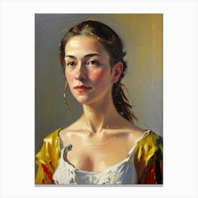 Portrait Of A Young Woman 34 Canvas Print