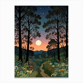 William Morris Night In The Woods 19 Canvas Print