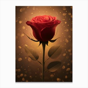 Valentine'S Day Rose Canvas Print