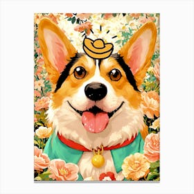 Corgi Wishes You Prosperity in 2025 Leinwandbild