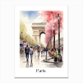 Champs-Elysées Avenue. Paris. The atmosphere and manifestations of spring. 39 Canvas Print