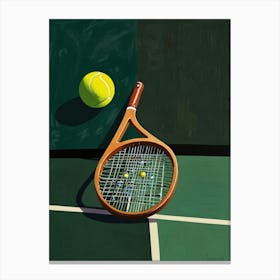 Tennis Racket And Ball 2 Canvas Print