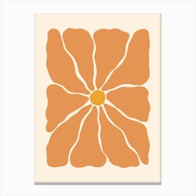 Abstract Flower 01 - Orange Canvas Print