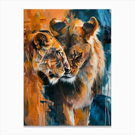 Lion Lovers 1 Canvas Print