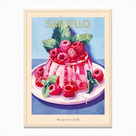 Rasperry Jelly Vintage Cookbook Illustration 4 Poster Canvas Print