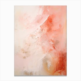 Pink And Orange, Abstract Raw Painting 3 Canvas Print