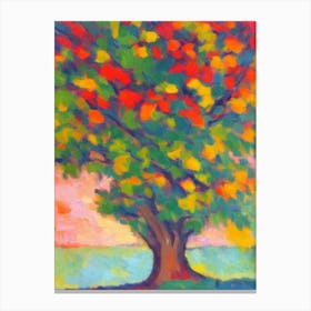 Oak tree Abstract Block Colour Canvas Print