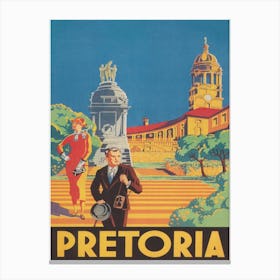 Pretoria South Africa Vintage Travel Poster Canvas Print