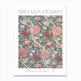 William Morris Cray Pattern 1884 HD Remastered Classic Art Nouveau Feature Wall Decor from Famous British Textiles Artist Canvas Print