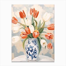 Tulip Flower Still Life Painting 1 Dreamy Canvas Print