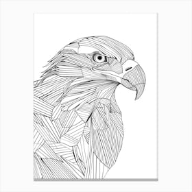 Eagle animal lines art Canvas Print