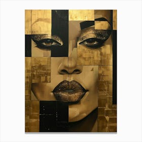 Gold And Black 19 Canvas Print