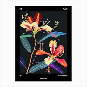 No Rain No Flowers Poster Peacock Flower 4 Canvas Print