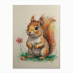 Red Squirrel 2 Canvas Print